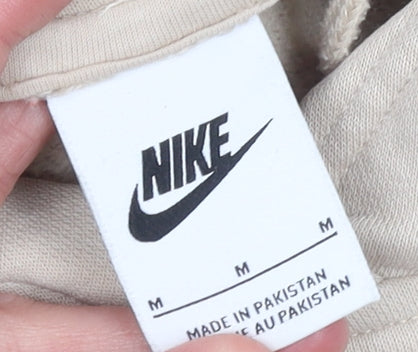 Womens UK Size M Nike Beige Pullover Hoodie