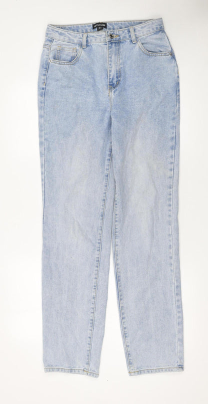 Womens UK Size 6 PRETTYLITTLETHING Regular Fit Straight Blue Jeans