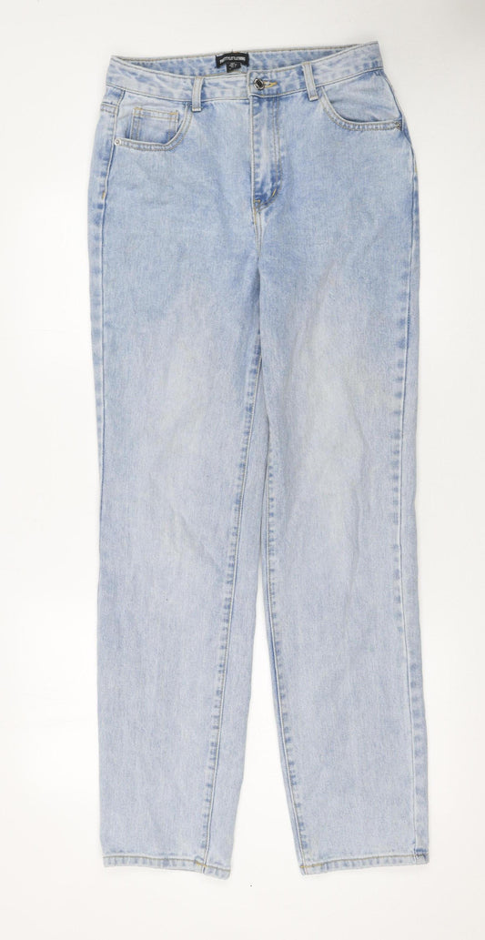 Womens UK Size 6 PRETTYLITTLETHING Regular Fit Straight Blue Jeans
