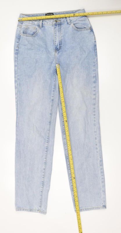 Womens UK Size 6 PRETTYLITTLETHING Regular Fit Straight Blue Jeans