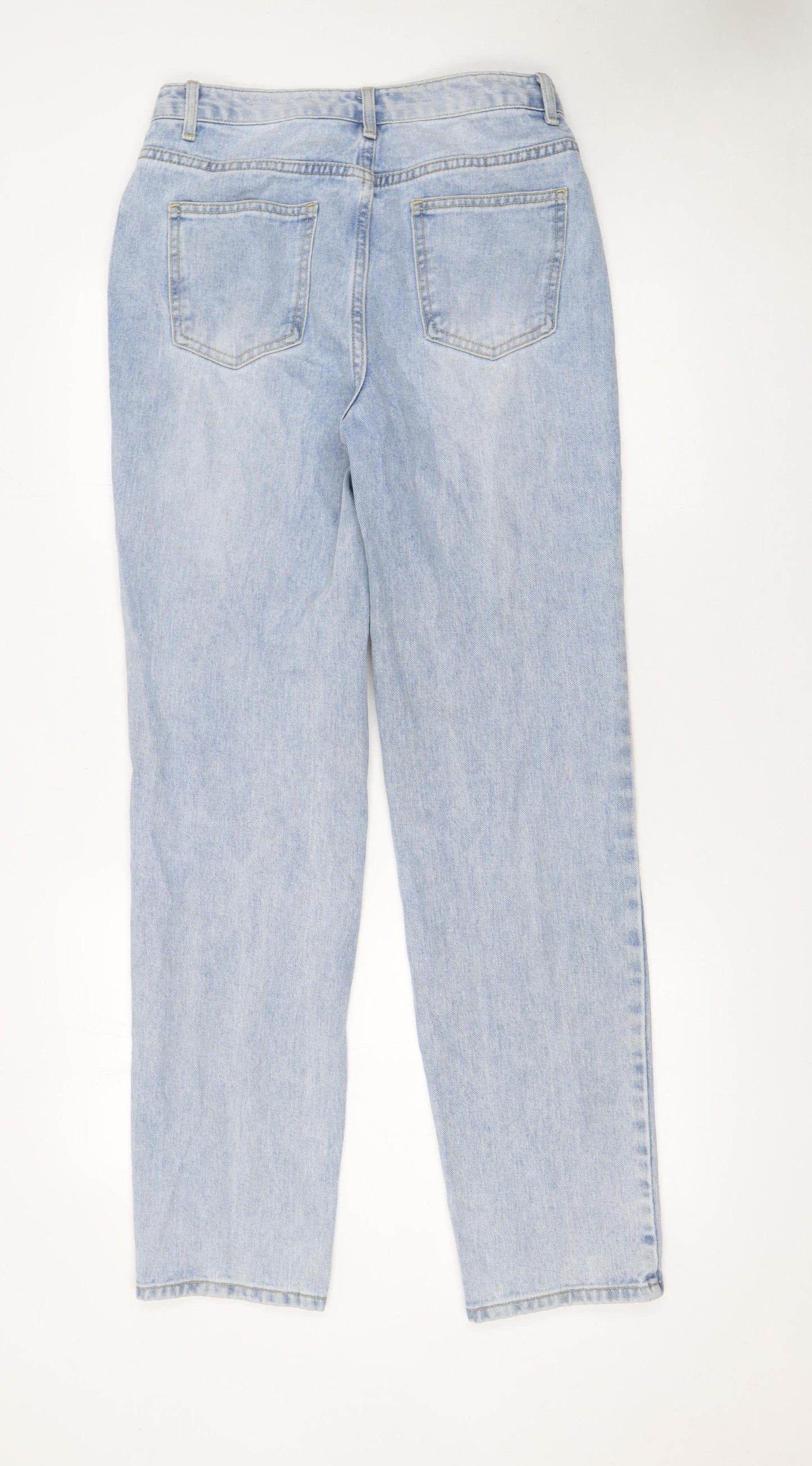 Womens UK Size 6 PRETTYLITTLETHING Regular Fit Straight Blue Jeans