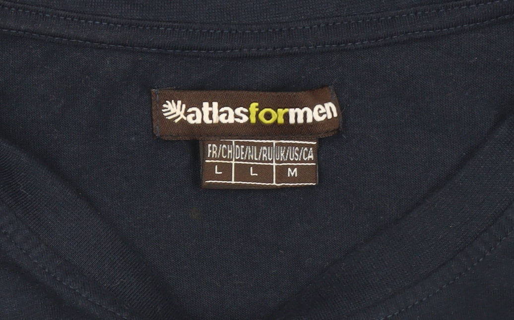 Mens UK Size M Atlas For Men Blue  T-Shirt