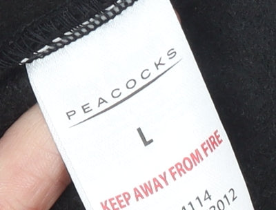 Womens UK Size L Peacocks Black Basic Jacket