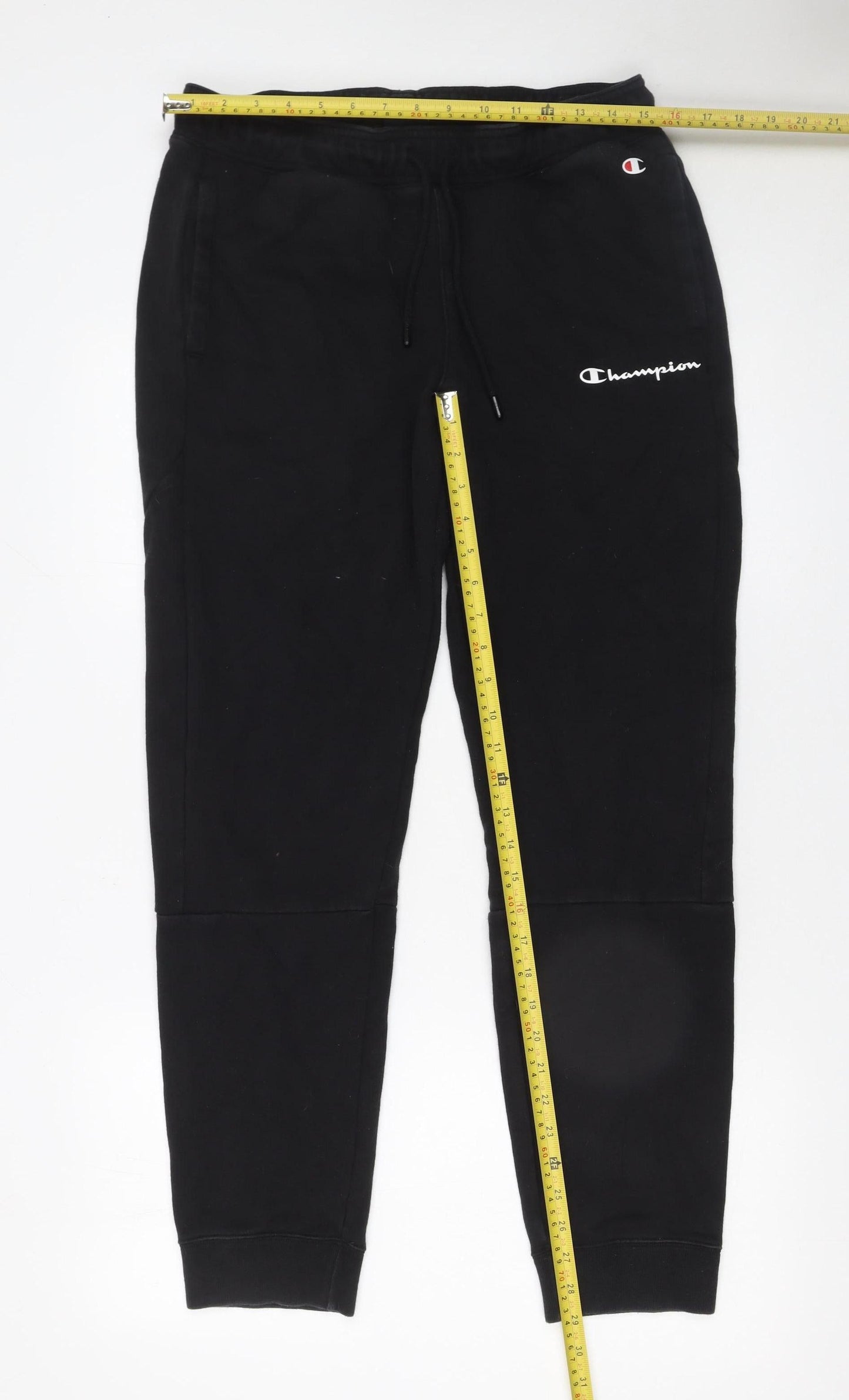 Mens UK Size M Champion Regular Fit Jogger Black Trousers