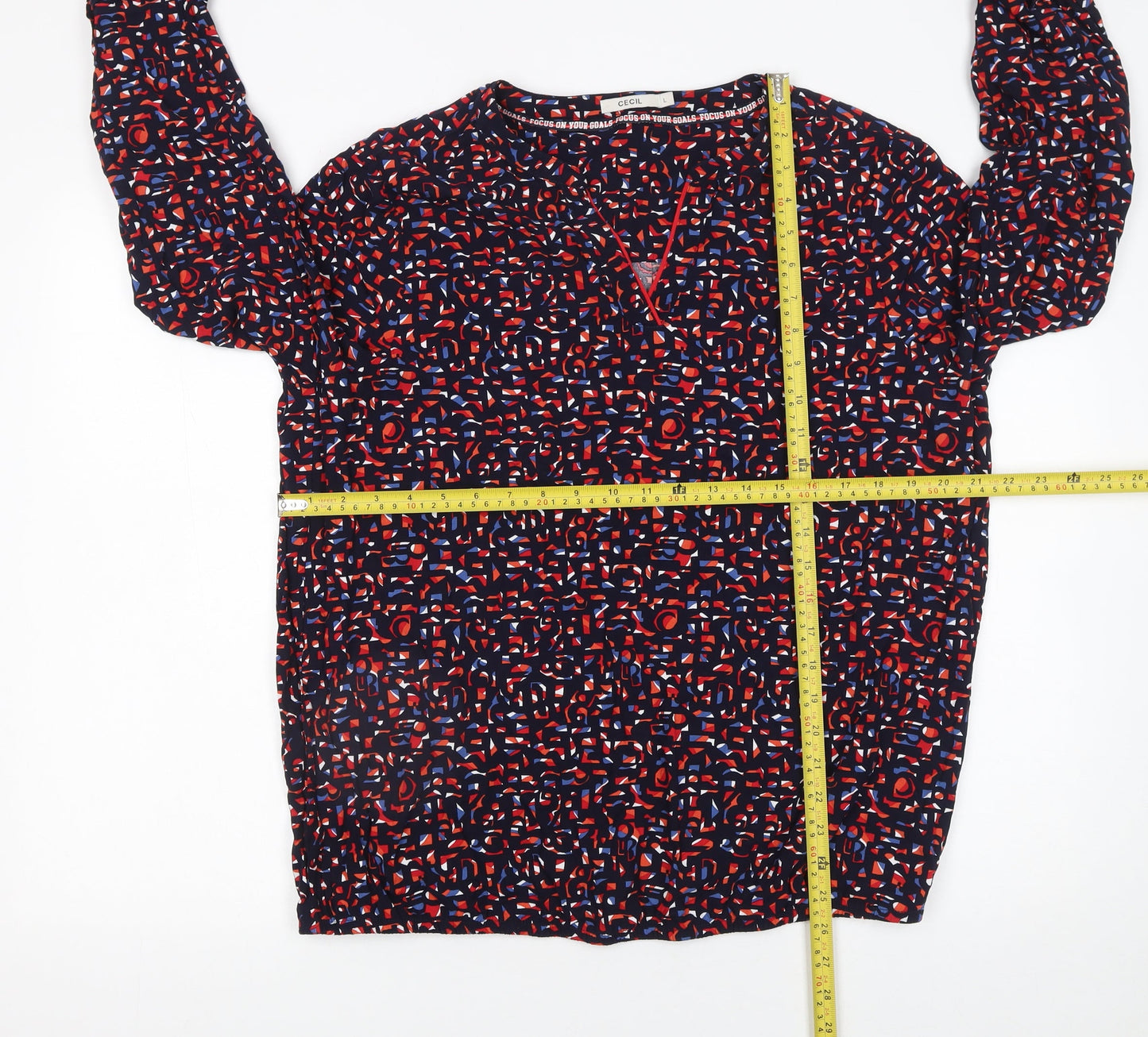 Womens UK Size L Cecil Multicoloured Tunic Blouse