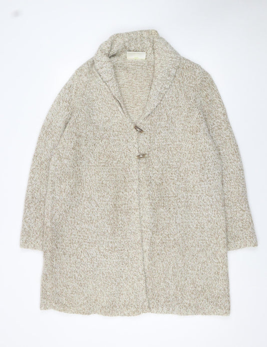 Womens UK Size 16 Ann Harvey Beige Cardigan Jumper