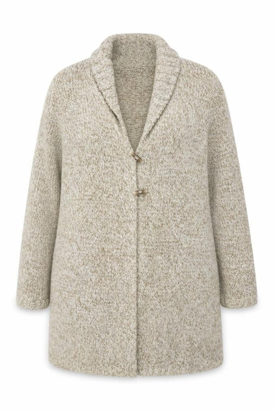Womens UK Size 16 Ann Harvey Beige Cardigan Jumper