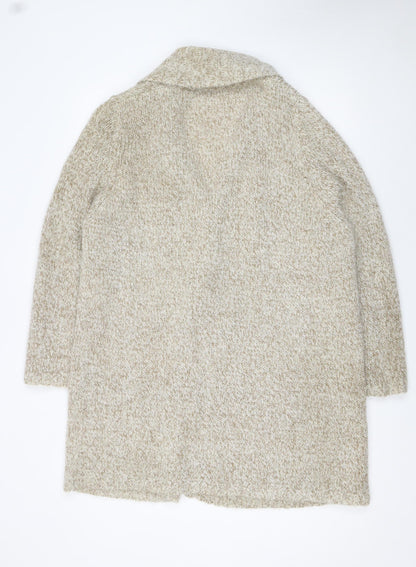 Womens UK Size 16 Ann Harvey Beige Cardigan Jumper
