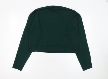 Womens UK Size S Boohoo Green Pullover Jumper