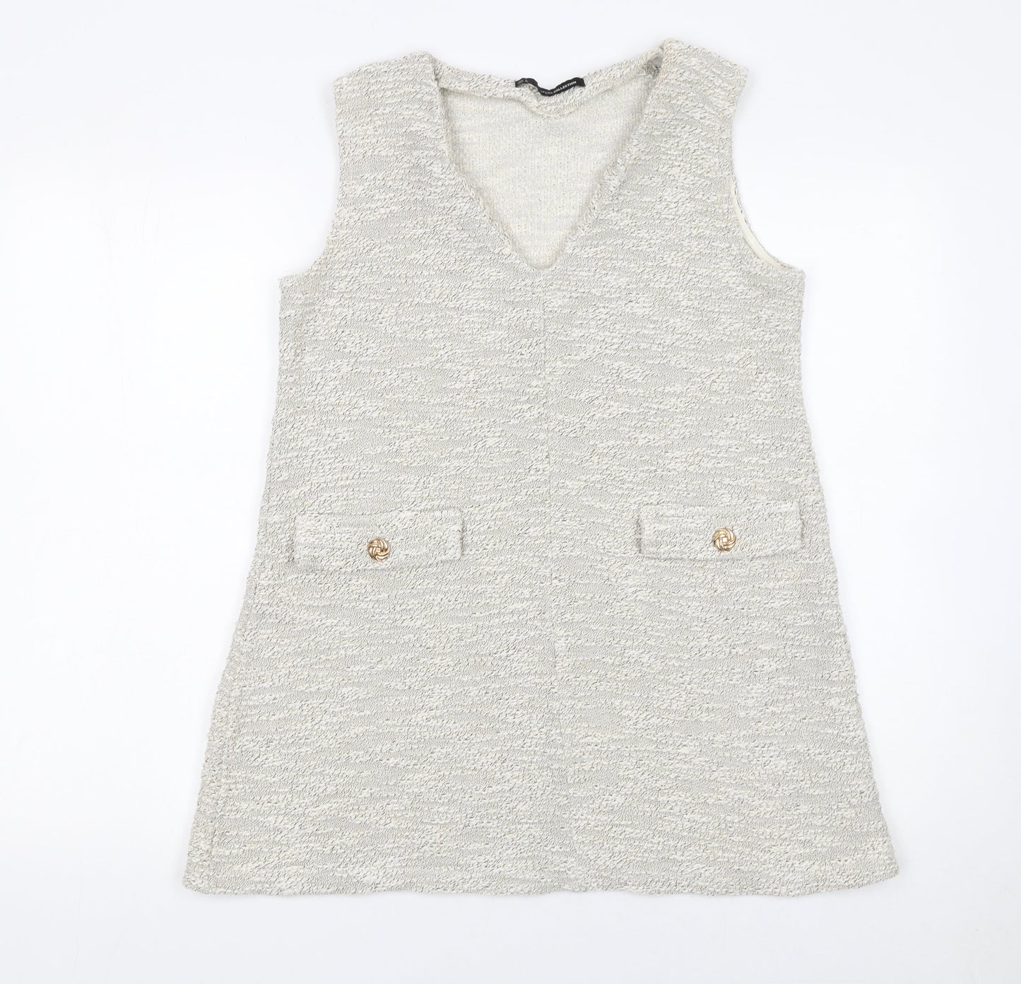 Womens UK Size S Sfera Ivory Tunic Blouse