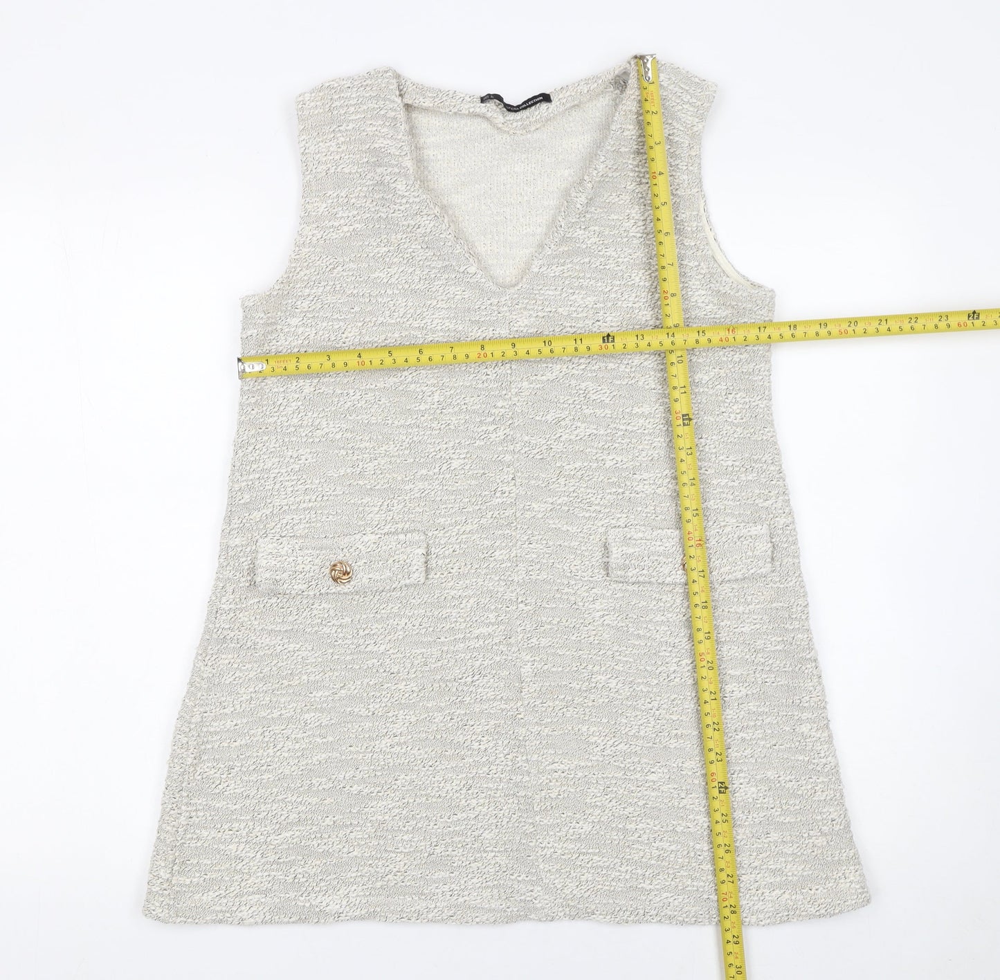 Womens UK Size S Sfera Ivory Tunic Blouse