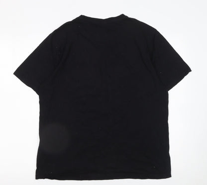 Mens UK Size L International Space Archives Black  T-Shirt