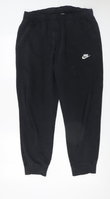Mens UK Size L Nike Regular Fit Jogger Black Trousers