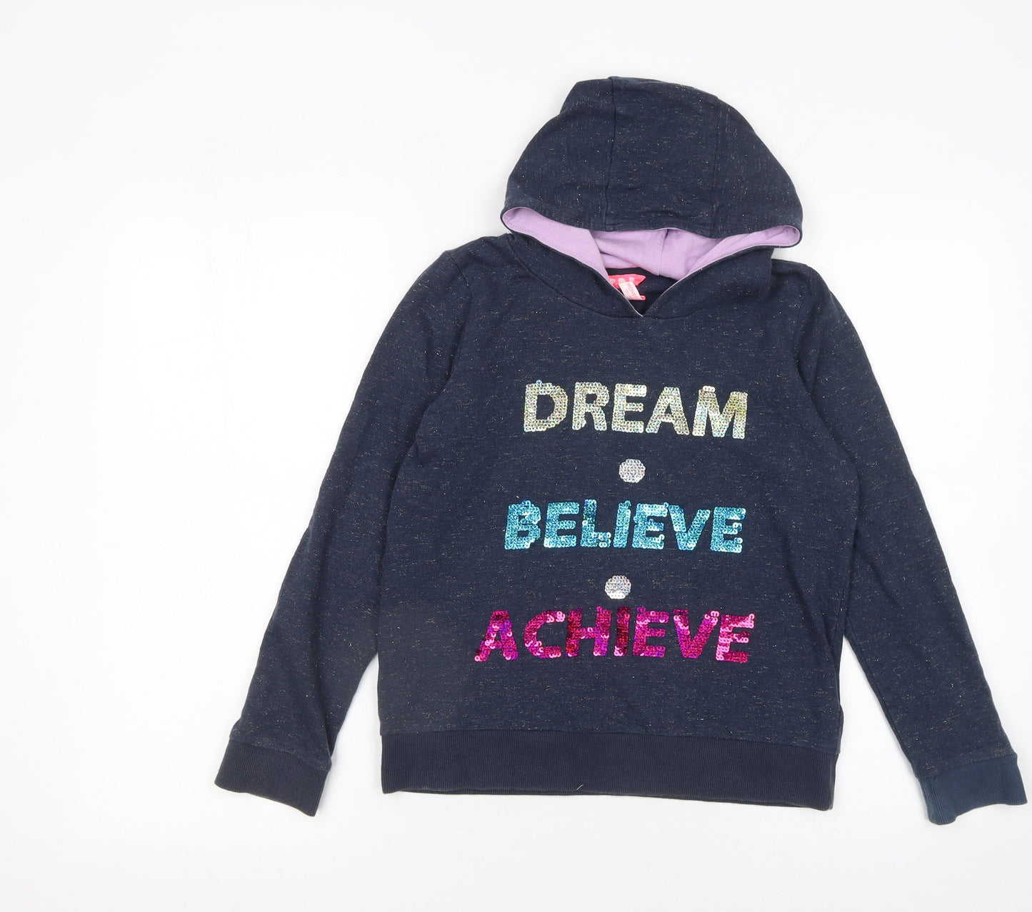 Girls UK Size 12-13 Years Monsoon Blue Pullover Hoodie