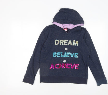 Girls UK Size 12-13 Years Monsoon Blue Pullover Hoodie