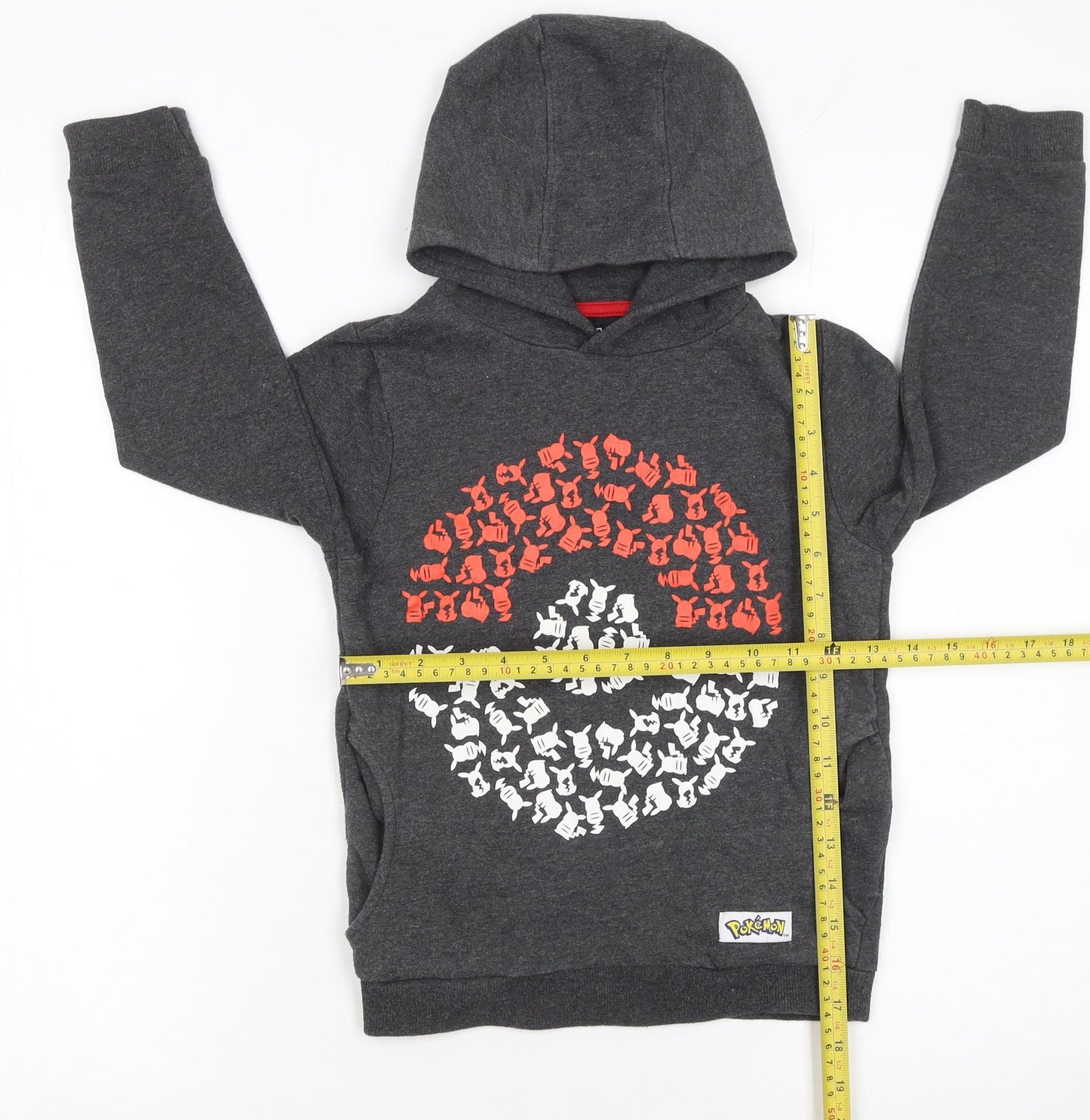 Boys UK Size 5-6 Years Character.com Grey Pullover Hoodie