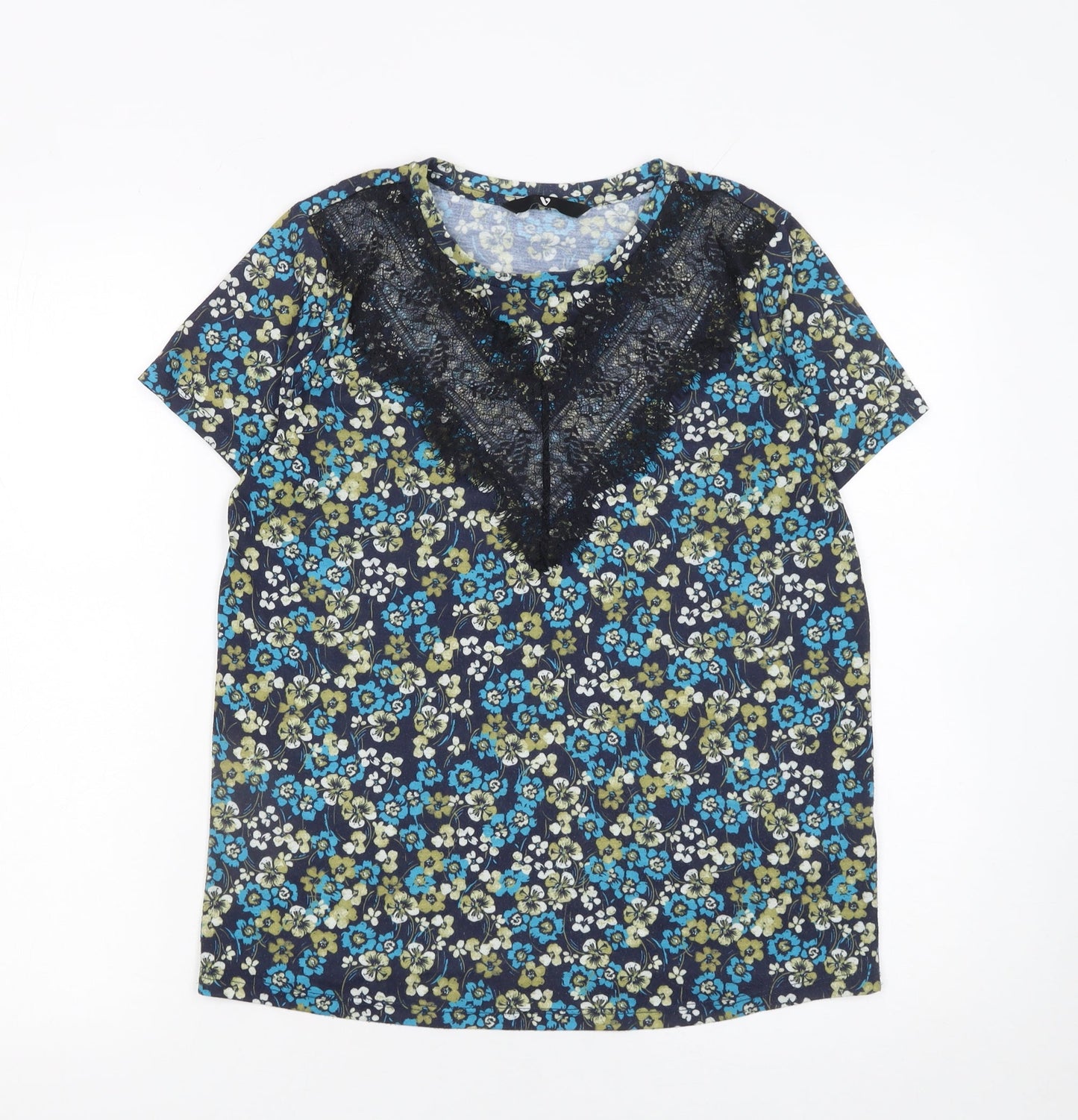 Womens UK Size 10 Very Blue Basic Blouse