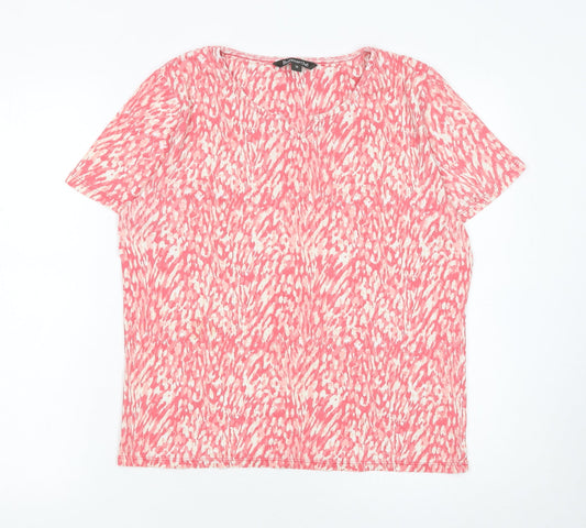 Womens UK Size 14 Bonmarché Pink Basic T-Shirt