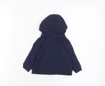 Lyle & Scott Unisex Baby Blue 0-3 Months Hooded Cotton Zip Jacket