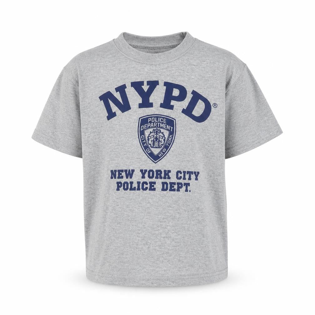 Boys UK Size XS NYPD Grey Basic T-Shirt