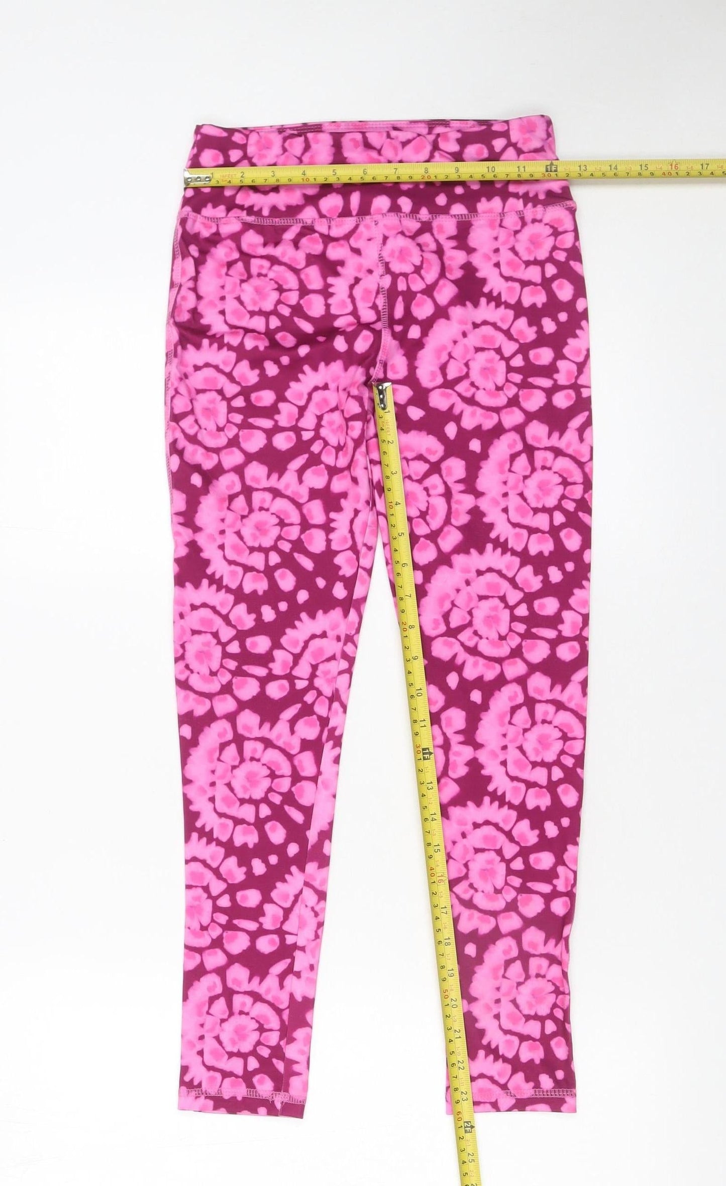 Dunnes Stores Girls Pink Tie Dye Stretch Leggings 10-11 Years