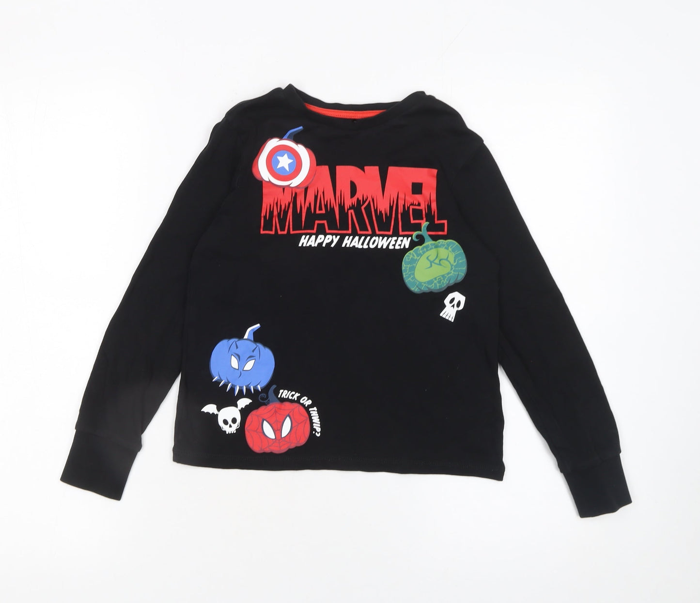 Boys UK Size 8-9 Years George Black Pullover T-Shirt