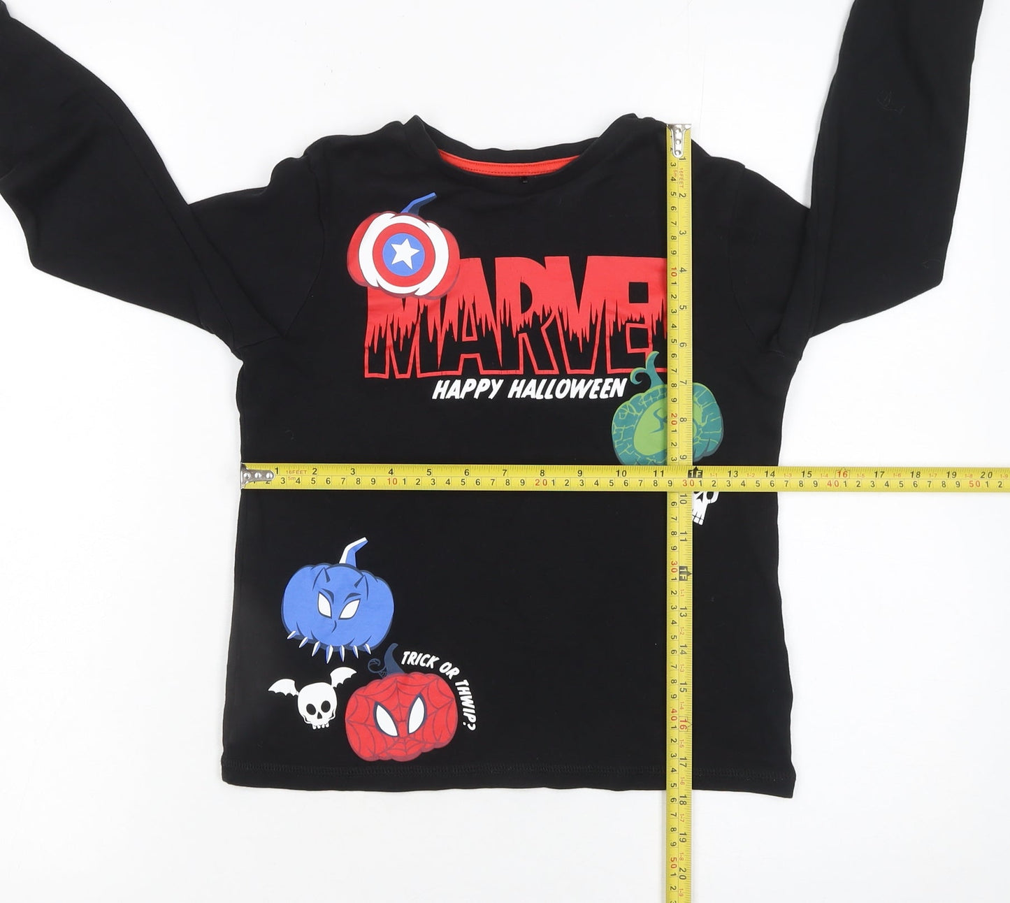 Boys UK Size 8-9 Years George Black Pullover T-Shirt