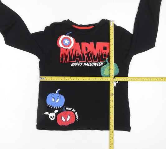 Boys UK Size 8-9 Years George Black Pullover T-Shirt