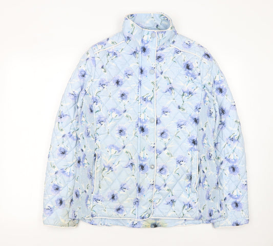 Womens UK Size 14 Gerard Blue Quilted Coat