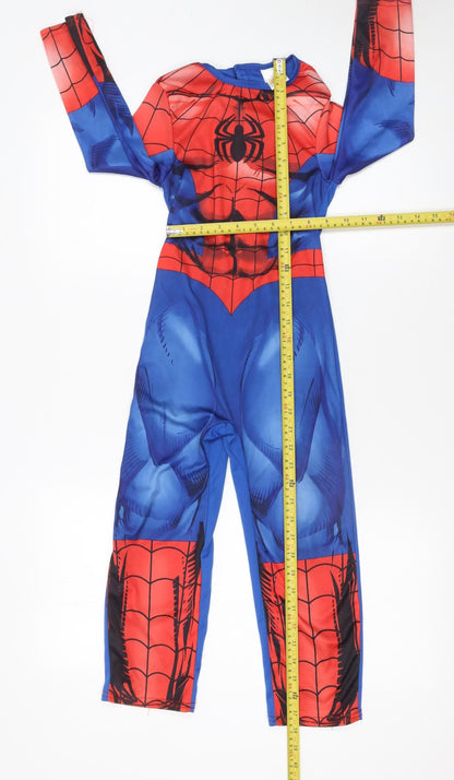 Rubies Boys Blue Red Spider-Man Superhero Catsuit Outfit 5-6 Years