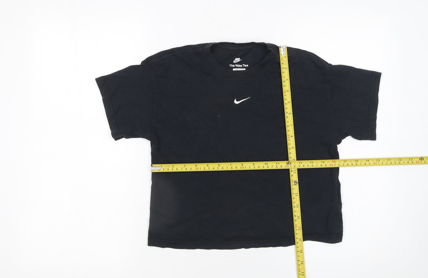 Girls UK Size 11-12 Years Nike Black Basic T-Shirt