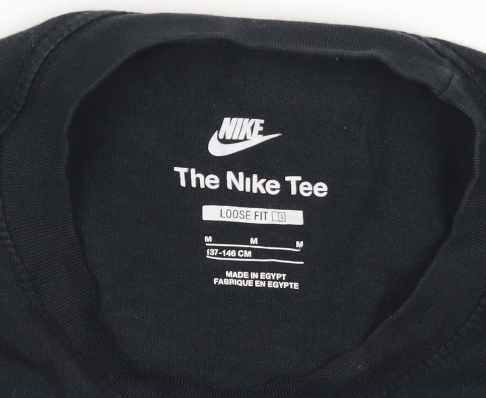 Girls UK Size 11-12 Years Nike Black Basic T-Shirt
