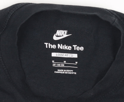 Girls UK Size 11-12 Years Nike Black Basic T-Shirt