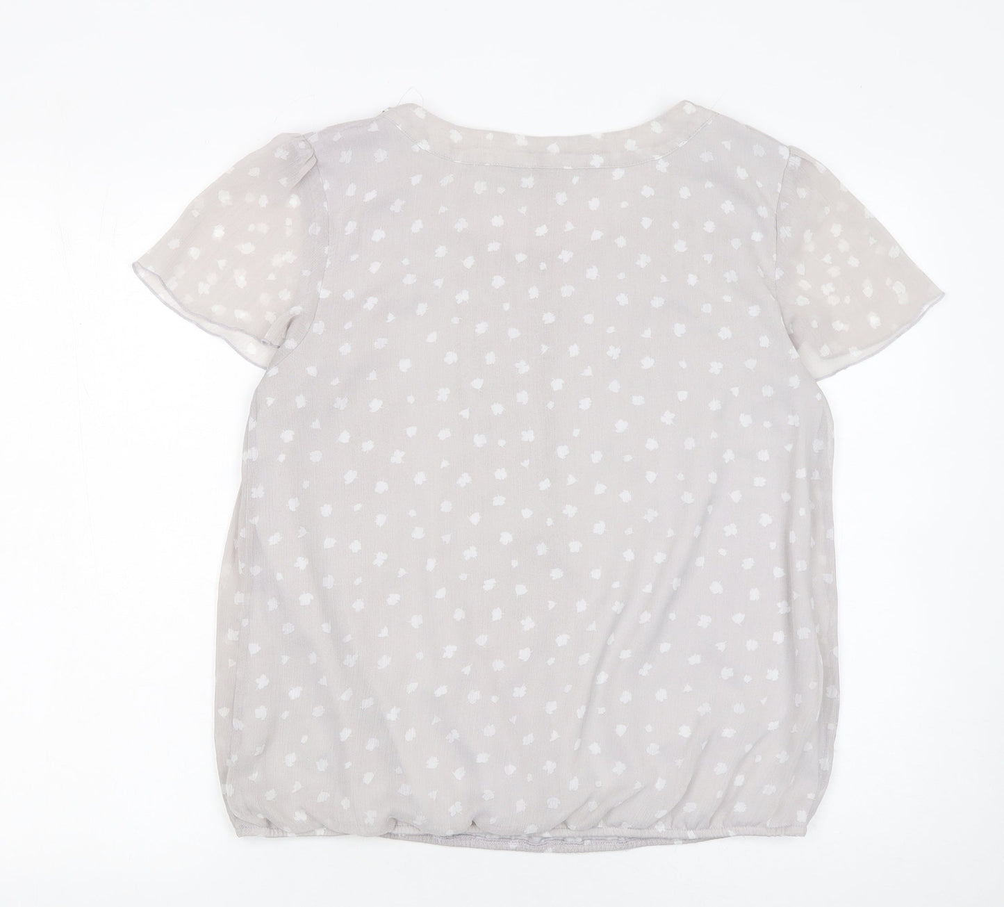 Womens UK Size 14 BM Collection Grey Basic Blouse
