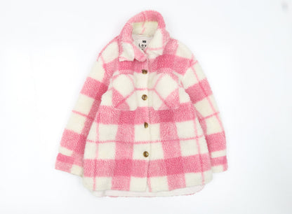 Girls UK Size 6-7 Years F&F Pink Shirt Jacket