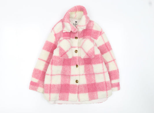 Girls UK Size 6-7 Years F&F Pink Shirt Jacket