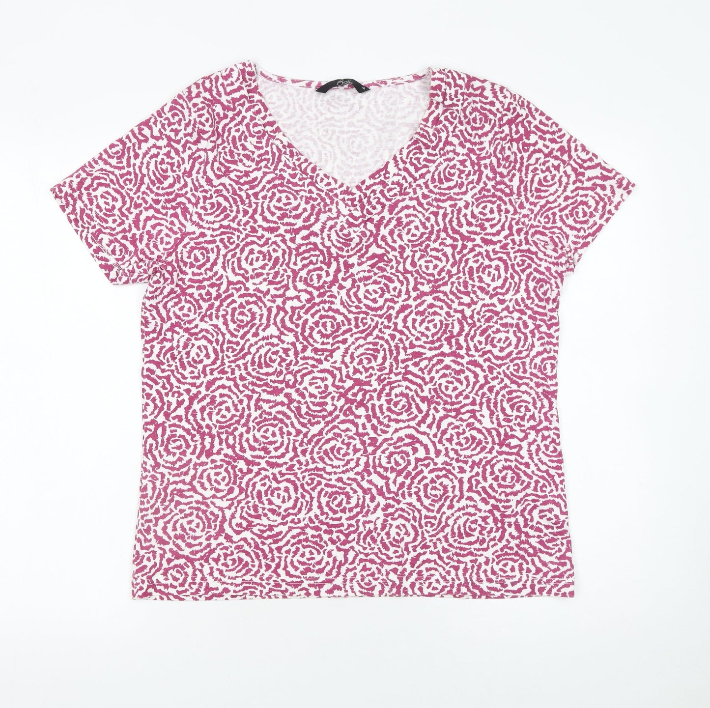 Womens UK Size M BM Casual Pink Basic T-Shirt
