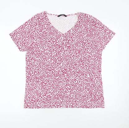 Womens UK Size M BM Casual Pink Basic T-Shirt