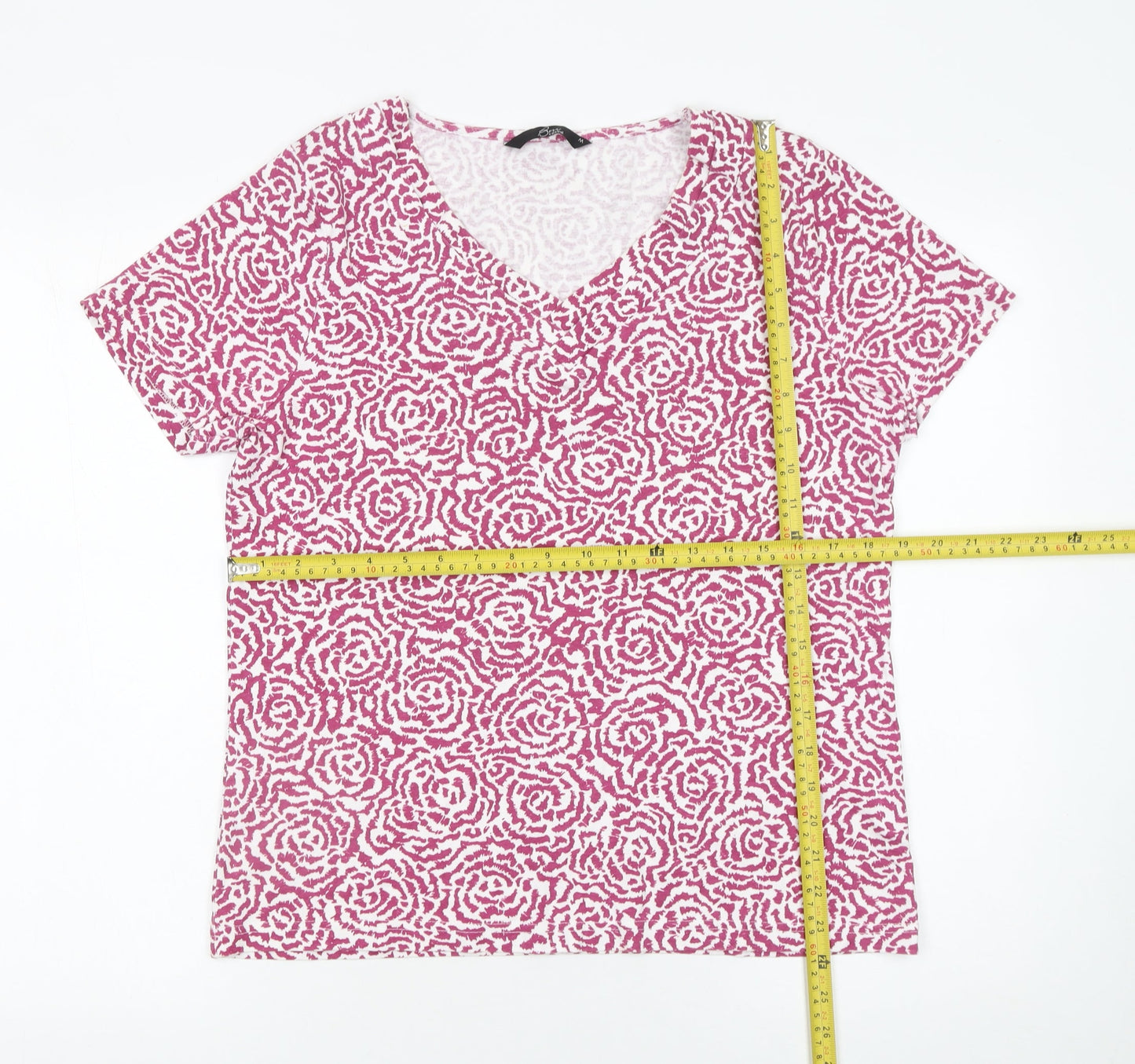 Womens UK Size M BM Casual Pink Basic T-Shirt
