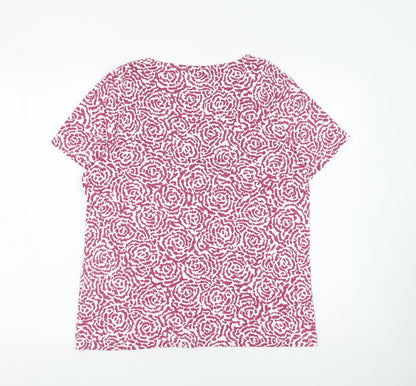 Womens UK Size M BM Casual Pink Basic T-Shirt