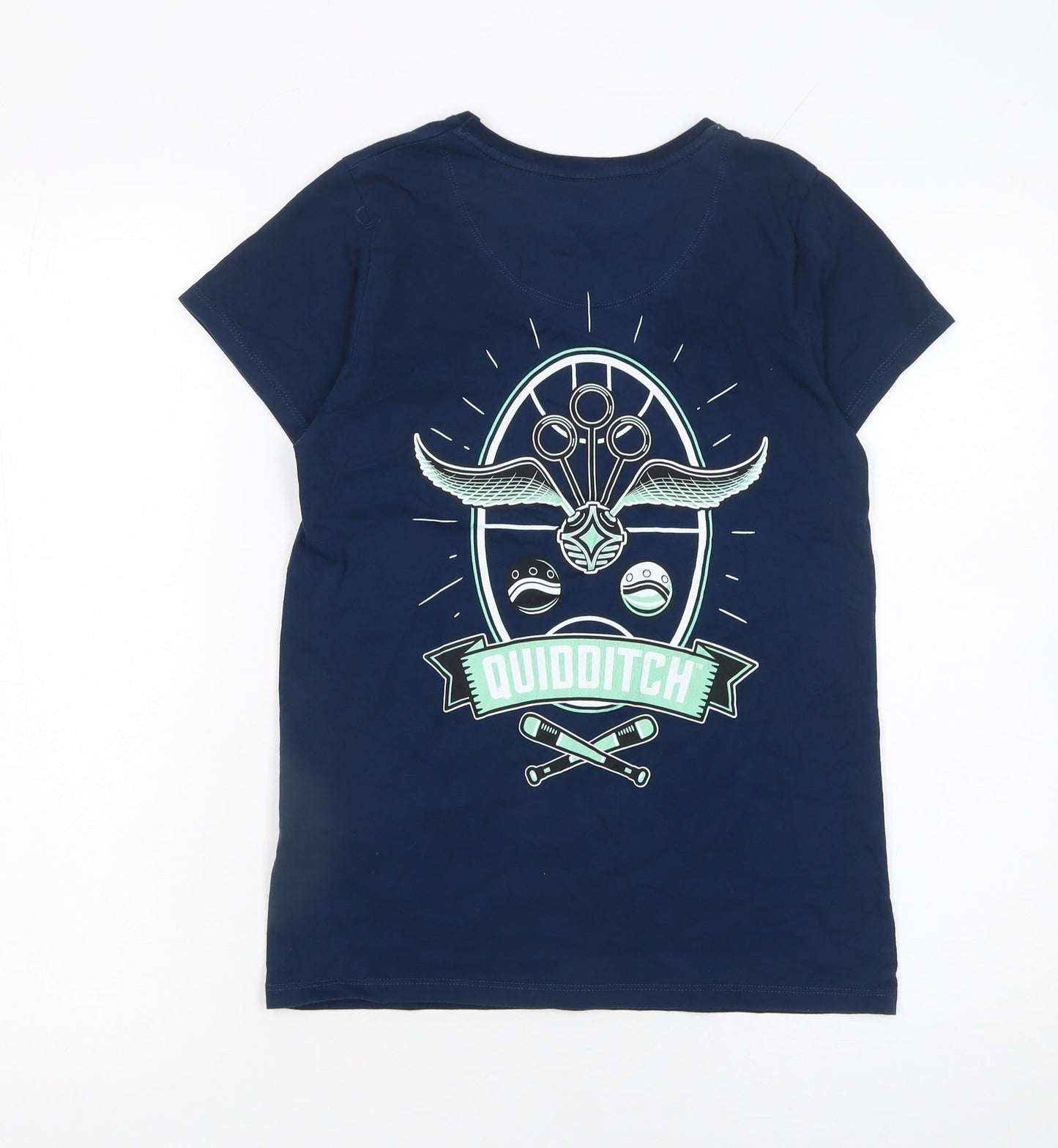 Girls UK Size 12-13 Years Character.com Blue Basic T-Shirt