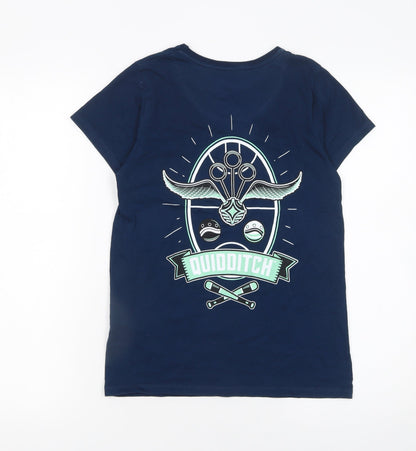 Girls UK Size 12-13 Years Character.com Blue Basic T-Shirt