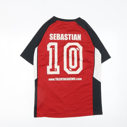 Nike Boys Red Dri-Fit Football T-Shirt XL 13-15 Years Sports Jersey