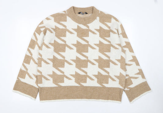 Womens UK Size 16 F&F Beige Pullover Jumper