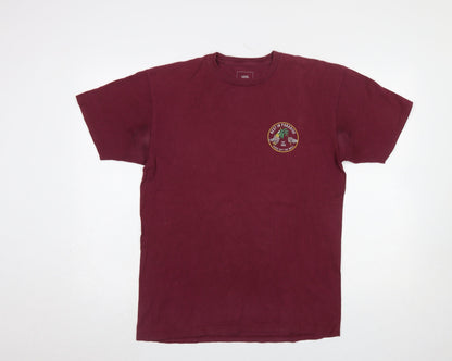 Mens UK Size M VANS Red  T-Shirt
