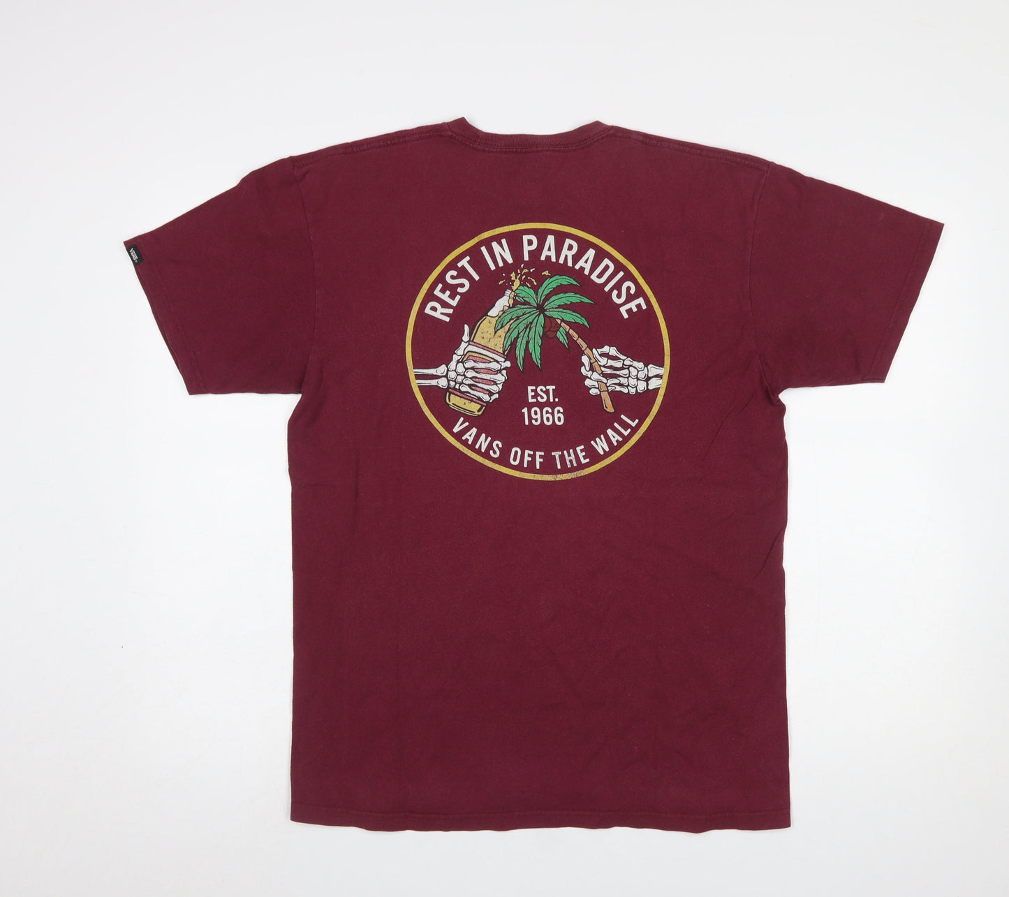 Mens UK Size M VANS Red  T-Shirt