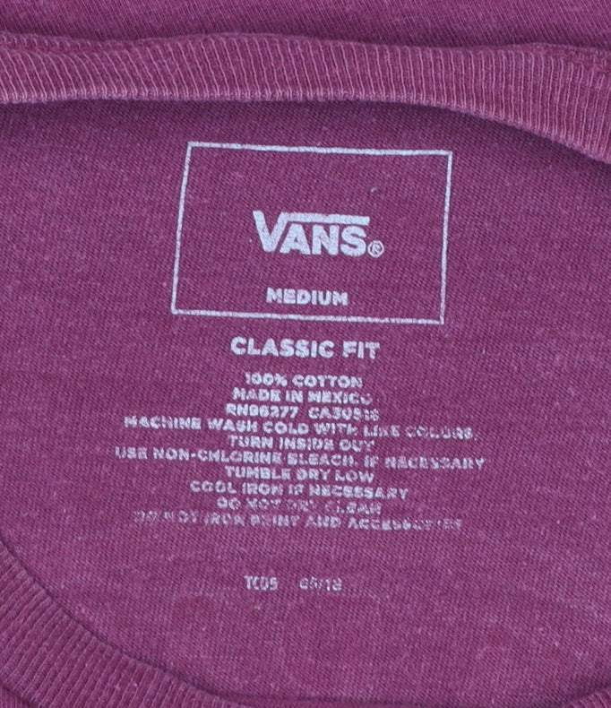 Mens UK Size M VANS Red  T-Shirt