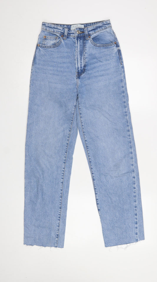 Womens UK Size 4 Primark Relaxed Fit Mom Blue Jeans