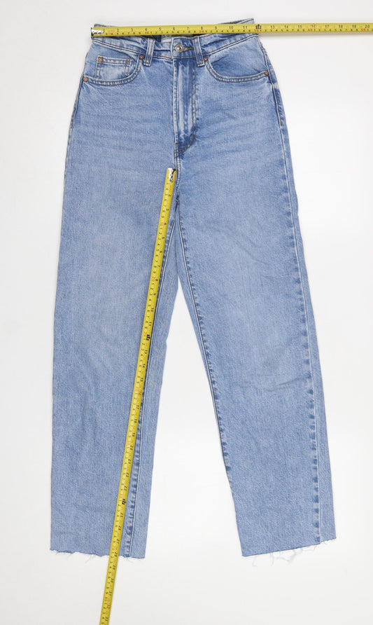 Womens UK Size 4 Primark Relaxed Fit Mom Blue Jeans