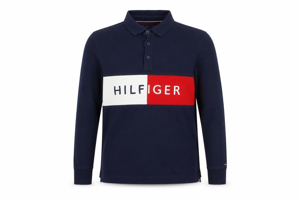 Boys UK Size 13-14 Years Tommy Hilfiger Blue Basic Pullover Polo